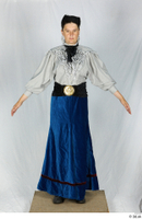  Photos Woman in Historical Dress 30 20th century Historical dress a poses white blue and dress whole body 0001.jpg